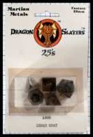 Dice : Dice - DM Collection - Martian Metals Lunar Grey 5 Dice Set - Webpage Sale Jan 2014